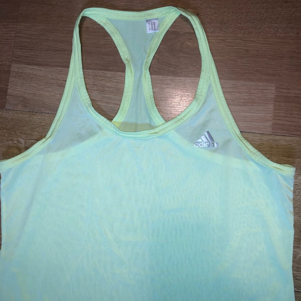 Neon Yellow Adidas Workout Tank